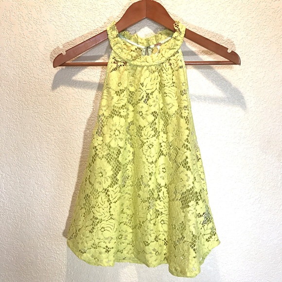 Free People Tops - Free People Lace Halter Sleeveless Swing Top Sz M